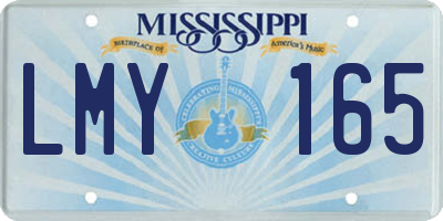 MS license plate LMY165