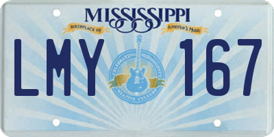 MS license plate LMY167