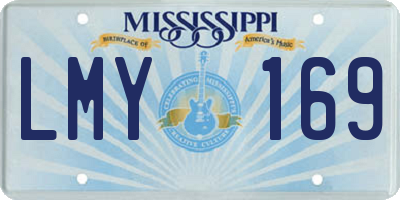MS license plate LMY169