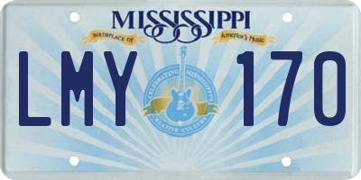 MS license plate LMY170