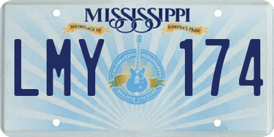 MS license plate LMY174