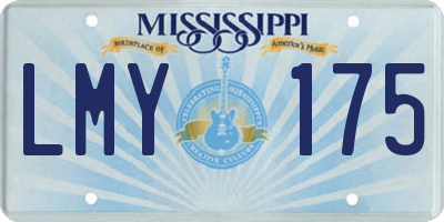 MS license plate LMY175