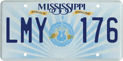 MS license plate LMY176
