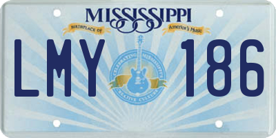 MS license plate LMY186