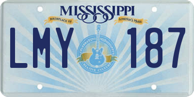 MS license plate LMY187