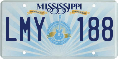 MS license plate LMY188