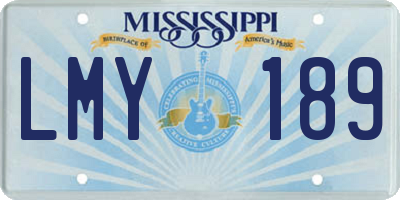 MS license plate LMY189