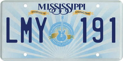 MS license plate LMY191