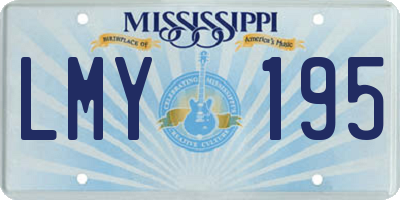 MS license plate LMY195
