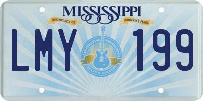 MS license plate LMY199