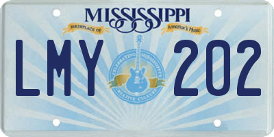 MS license plate LMY202