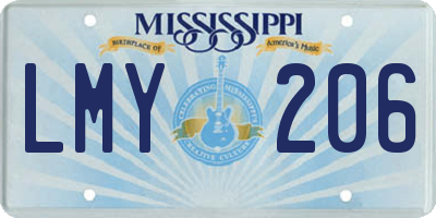 MS license plate LMY206