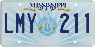 MS license plate LMY211
