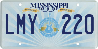 MS license plate LMY220