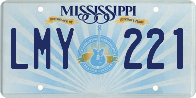 MS license plate LMY221