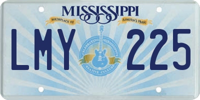 MS license plate LMY225
