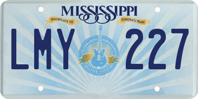 MS license plate LMY227
