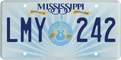 MS license plate LMY242