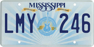 MS license plate LMY246