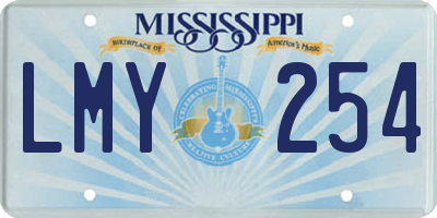 MS license plate LMY254