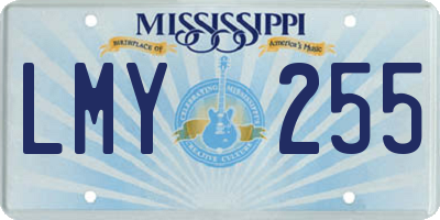 MS license plate LMY255
