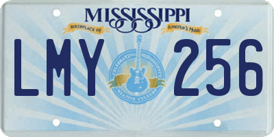 MS license plate LMY256