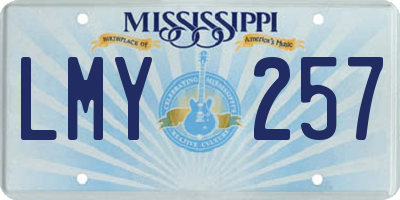 MS license plate LMY257