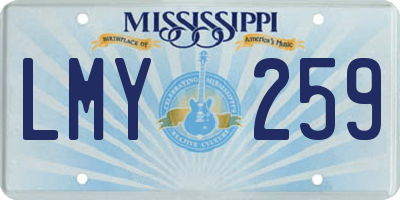 MS license plate LMY259