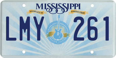 MS license plate LMY261