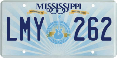 MS license plate LMY262