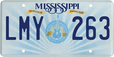 MS license plate LMY263