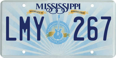 MS license plate LMY267