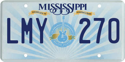 MS license plate LMY270