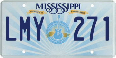 MS license plate LMY271