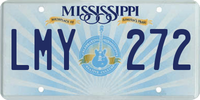 MS license plate LMY272