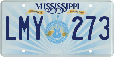 MS license plate LMY273