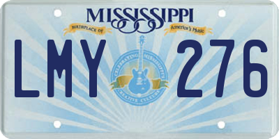 MS license plate LMY276