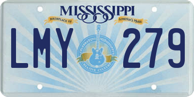MS license plate LMY279