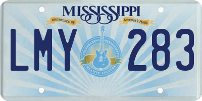 MS license plate LMY283