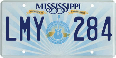 MS license plate LMY284