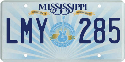 MS license plate LMY285