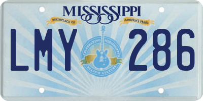 MS license plate LMY286
