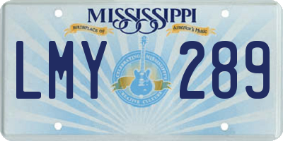 MS license plate LMY289
