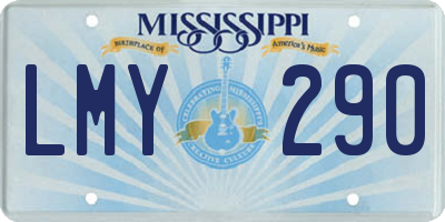 MS license plate LMY290