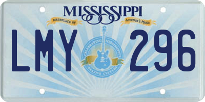MS license plate LMY296