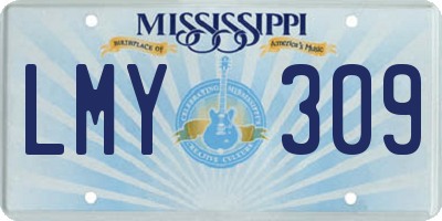 MS license plate LMY309