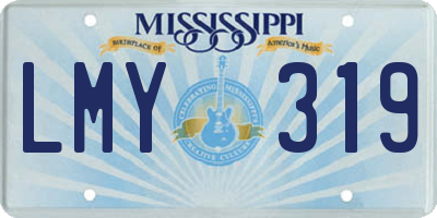 MS license plate LMY319