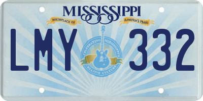 MS license plate LMY332