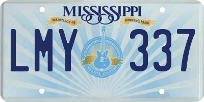 MS license plate LMY337
