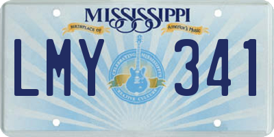 MS license plate LMY341